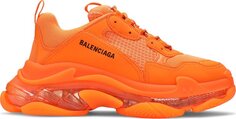 Кроссовки Balenciaga Triple S Sneaker Clear Sole - Orange, оранжевый