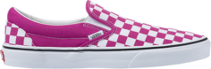Кроссовки Vans Classic Slip-On Checkerboard - Fuchsia Red, розовый
