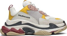 Кроссовки Balenciaga Wmns Triple S Trainer White Yellow 2018, белый