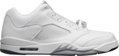 Кроссовки Wmns Air Jordan 5 Retro Low Metallic White 2006, белый