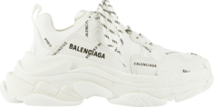 Кроссовки Balenciaga Wmns Triple S Sneaker All Over Logo - White, белый