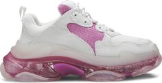 Кроссовки Balenciaga Wmns Triple S Clear Sole Trainer White Pink, белый