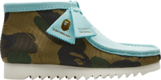 Кроссовки A Bathing Ape x Wallabee Light Blue Camo, синий Clarks