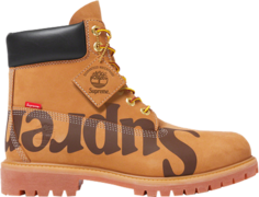 Ботинки Supreme x 6 Inch Premium Waterproof Boot Big Logo - Wheat, загар Timberland