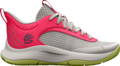 Кроссовки Under Armour Curry 3Z6 GS Grey Mist Pink Shock, серый