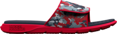 Сандалии Under Armour Ignite 7 Graphic Strap Slide GS Grey Mist Red Camo, серый