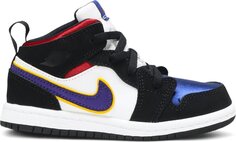 Кроссовки Jordan 1 Mid SE TD Black Field Purple, черный