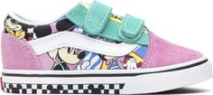 Кеды Vans Disney x Old Skool Velcro Toddler 80s Mickey, розовый