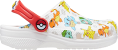 Кроссовки Pokémon x Classic Clog Toddler Starters, белый Crocs