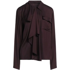 Блузка MM6 Maison Margiela Solid Color, темно-коричневый