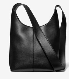 Сумка-хобо кожаная Michael Kors Dede Medium Leather Hobo, черный