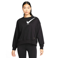 Свитшот Nike Sportswear City Utility Oversized French Terry Crew Neck, черный/белый