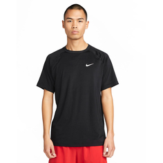 Футболка Nike Dri-Fit Ready Short-Sleeve Fitness, черный/серый/белый