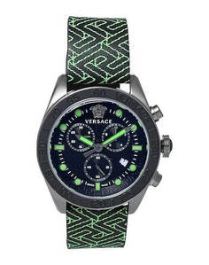 Наручные часы Versace Greca Dome Chrono, черный/зеленый