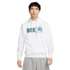 Худи Nike Dri-Fit Standard Issue Premium Basketball, белый/голубой