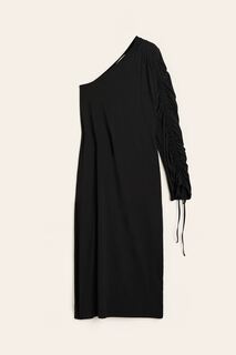 Платье H&amp;M Oversized One-shoulder, черный H&M