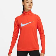 Свитшот Nike Dri-FIT Logo Women&apos;s Cardigan 1/4, красный