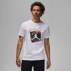 Футболка Nike Air Jordan Men&apos;s Printed, белый/черный/красный