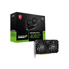 Видеокарта MSI GeForce RTX 4060 Ti Ventus 2X Black OC, 8 Гб, черный