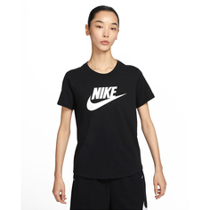 Футболка Nike Sportswear Essentials Women&apos;s Logo, черный/белый