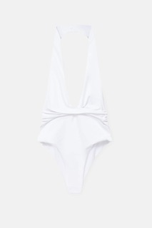 Боди Pull&amp;Bear Draped Halter, белый