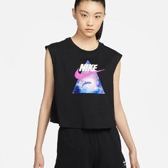 Топ Nike Sportswear Short Sleeveless Tank, черный