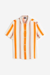 Рубашка H&amp;M Regular Fit Shirt, белый, оранжевый H&M