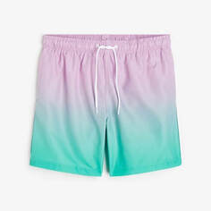 Узорчатые плавательные шорты H&amp;M, фиолетовый/зеленый H&M