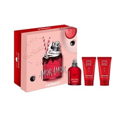Cacharel Amor Amor Women&apos;s Eau de Parfum Подарочный набор 1,7 жидких унций спрея с 2 упаковками лосьона для тела