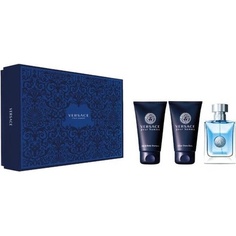 Versace - Подарочный набор Versace Pour Homme Туалетная вода 50 мл, бальзам после бритья Pour Homme 50 мл и шампунь Pour Homme 50 мл