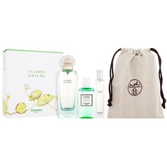 UN JARDIN SUR LE NIL by Hermes EDT Spray 3,3 унции, гель для душа 1,3 унции и EDT Spray 0,5 унции