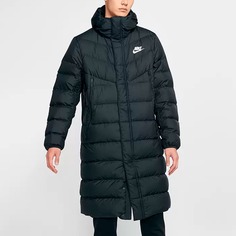 Пуховик Nike Sportswear Down-Fill Windrunner Long Hooded Down, черный