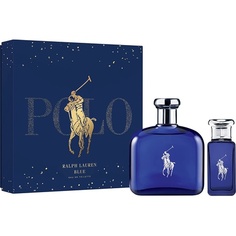 Подарочный набор Ralph Lauren Polo Blue Eau de Toilette 125 мл 2021 с дорожным спреем 30 мл