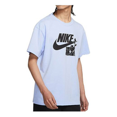 Футболка Men&apos;s Nike Flowers Alphabet Blue T-Shirt DQ1009-548, синий