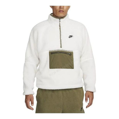 Худи Nike Club Winter half-zip fleece jacket &apos;White olive&apos; DQ4881-133, белый