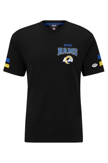 Футболка Boss X Nfl Cotton-blend With Collaborative Branding Rams, черный