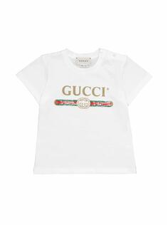 Хлопковая футболка с логотипом Gucci