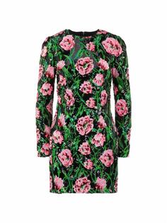 Платье мини с цветочным принтом Dolce&amp;Gabbana