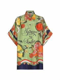 Шёлковая рубашка с цитрусовым принтом Dolce&amp;Gabbana