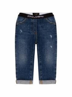 Прямые джинсы с отворотами Dolce&amp;Gabbana