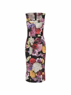 Платье миди с цветочным принтом Dolce&amp;Gabbana