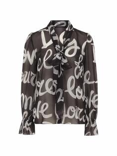 Шифоновая блузка с завязкой-бантом Dolce&amp;Gabbana