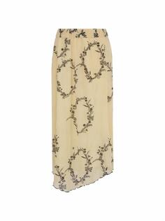 Плиссированная юбка с цветочным принтом Ganni