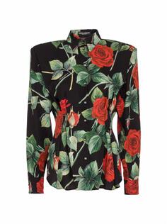 Шёлковая блузка с цветочным принтом Dolce&amp;Gabbana