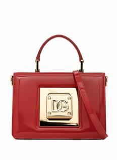 Лакированная сумка на плечо с логотипом Dolce&amp;Gabbana