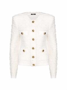 Твидовый кардиган с люрексом Balmain