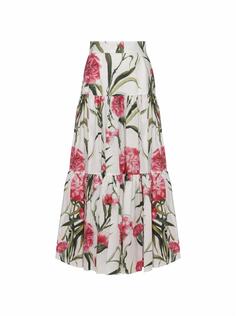 Хлопковая юбка с цветочным принтом Dolce&amp;Gabbana