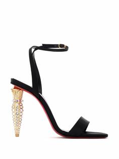 Сатиновые босоножки Lipstrass Queen Christian Louboutin