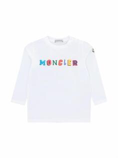 Хлопковый лонгслив с логотипом Moncler