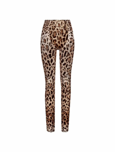 Зауженные брюки с леопардовым принтом Dolce&amp;Gabbana
